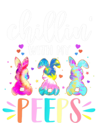 Funny Chillin With My Peep Teacher Tie Dye Easter Gift T-Shirt