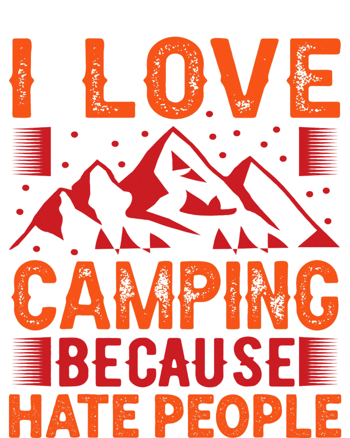 i love camping beacause hate people in the forrest Zip Tote Bag