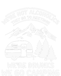 We're Not Alcoholics They Go to Meetings Funny Camping Softstyle Adult Sport Polo