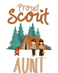 Proud Scout Aunt Camping Scout Scouting Leader Adventure Button