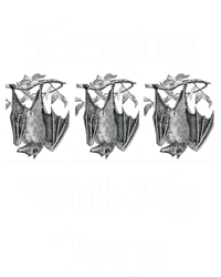 Funny Halloween Bats Hanging With My Peeps Tee Meaningful Gift Women's Flannel Pajama Set