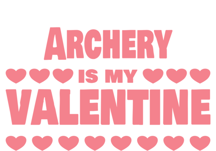 Archery Is My Valentine Valentines Day Funny Archer Funny Gift Full-Length Apron With Pockets