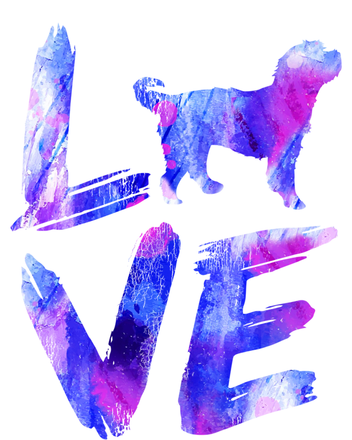 Love Bernedoodle Watercolor Blue Dog Mom Dad Gift Full Zip Hoodie