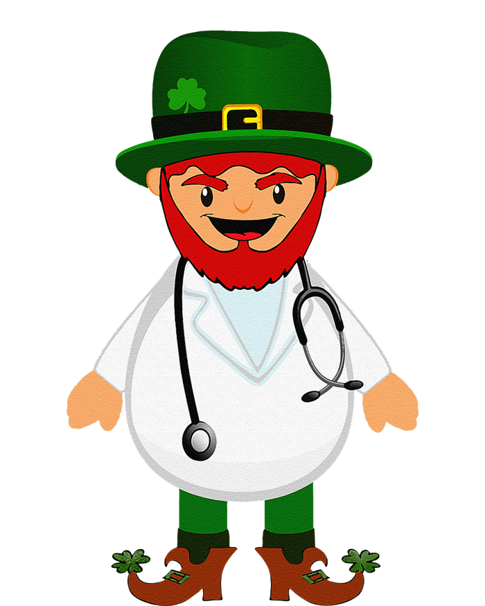 Nurse's Scrubs Stethoscope Wearing Leprechaun Gifts T-Shirt