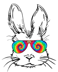 Bunny Face With Sunglasses Tie Dye Easter Day boy  kid T-Shirt