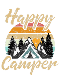 Camping Hiking Lover Present Happy Camper Bella+Canvas Jersey Crop Tee