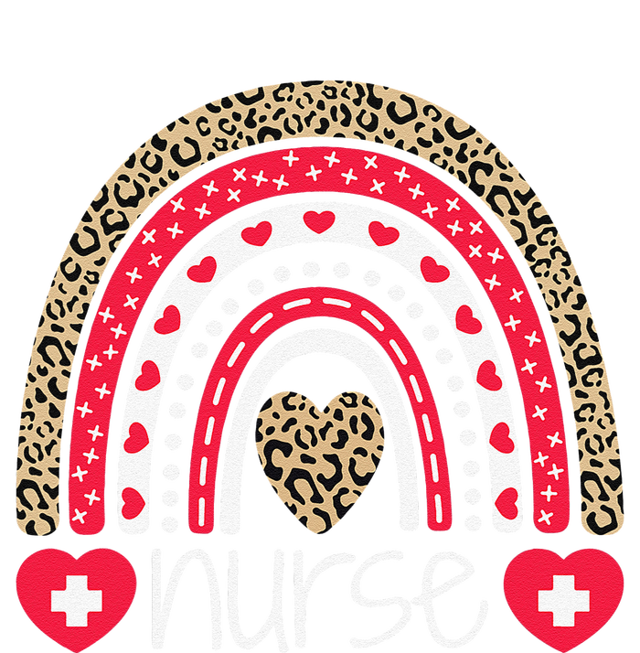 Women Nurse Tee Nurses Week Rainbow Leopard School Nurse Day Yupoong Adult 5-Panel Trucker Hat