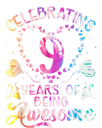 9 Years of Being Awesome 9 Years Old 9th Birthday Tie Dye T-Shirt