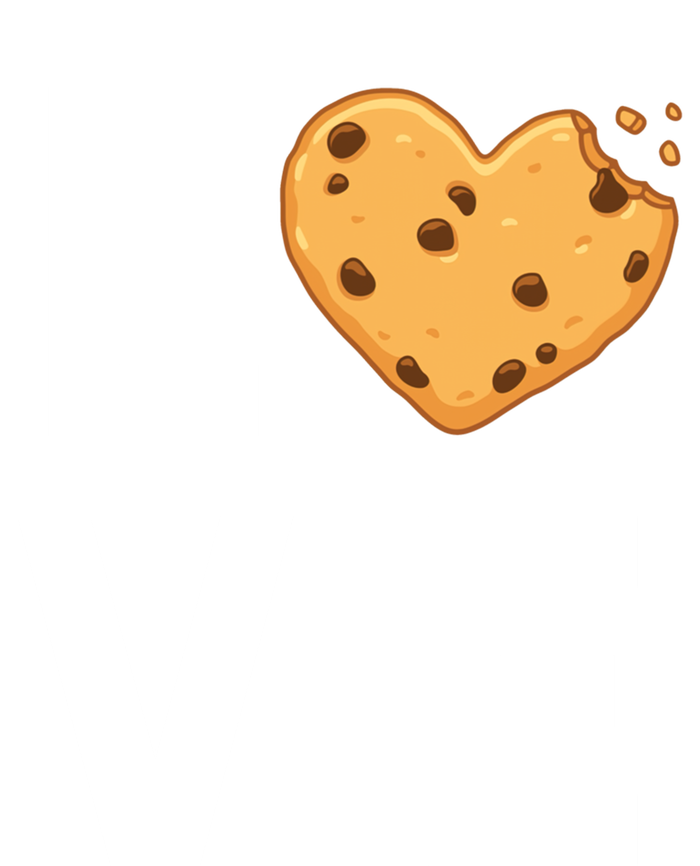 Cute I Love Chocolate Chip Cookies Gift Full-Length Apron With Pockets