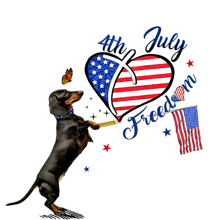 Dachshund Drawing Love America 4th Of July Freedom Day Funny Gift Sweatshirt