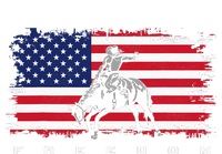 American Flag Horse Riding Rodeo Button