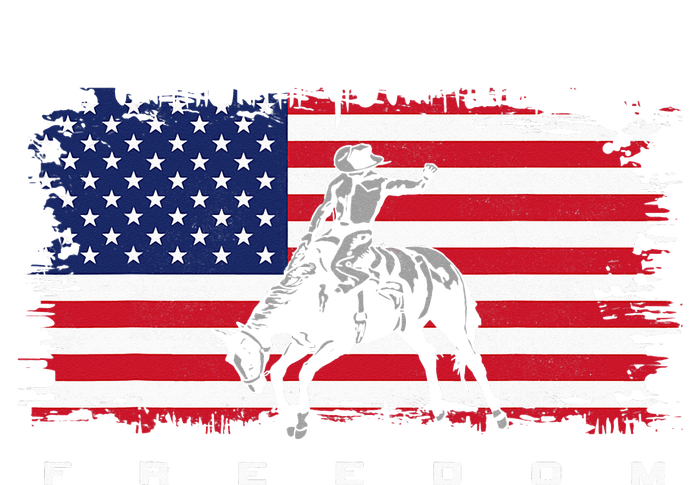 American Flag Horse Riding Rodeo Button