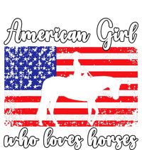 Proud American Usa Flag Who Loves Horses. Women's Racerback Tank