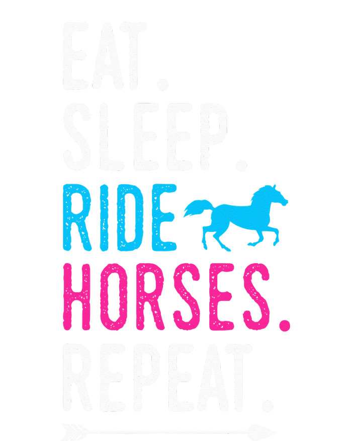 Eat Sleep Ride Horses Repeat Ride Equestrian Kids Long Sleeve Shirt