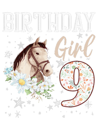 9th Birthday Bday 9 Year Old Horse Animal Lovers Kids Tie-Dye T-Shirt