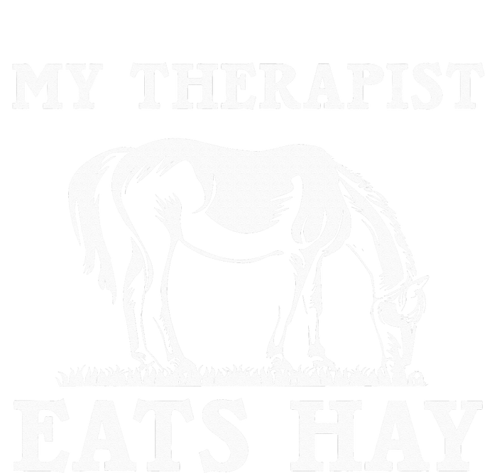 Horse Quotes My Therapist Eats Hay Grazing Horse Equestrian 7-Panel Snapback Hat