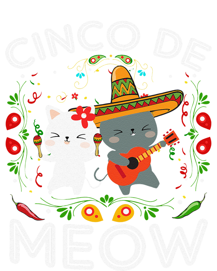 Cinco De Meow Mexican Kawaii Cat Kitten T-Shirt