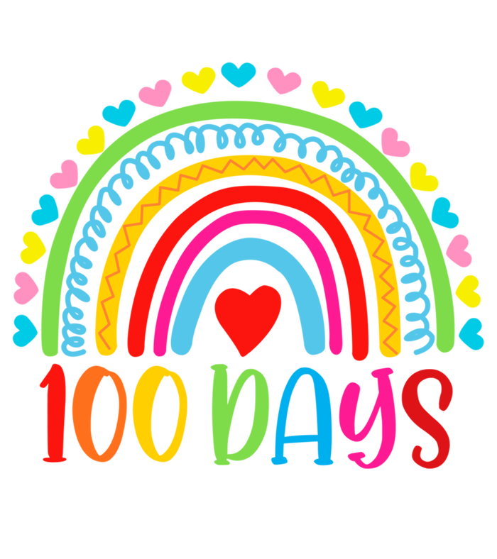 Rainbow 100 Days Of School 100 Days Smarter Gift Sustainable Knit Beanie