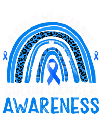 Rainbow In March We Wear Blue Colon Cancer Awareness Cute Gift Women's Racerback Tank