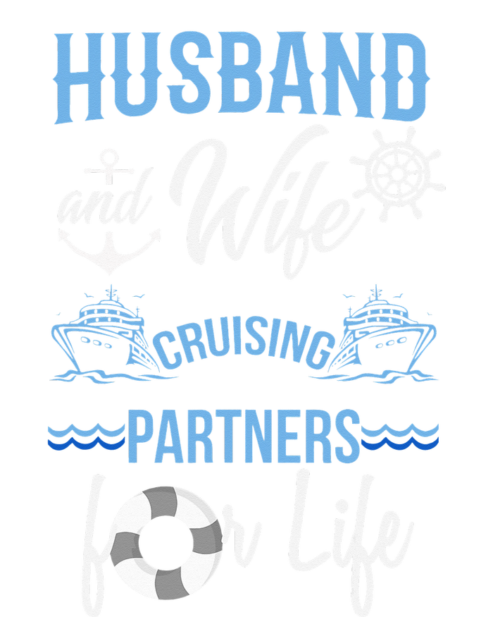 Husband and Wife Cruising Partners for Life couple Dry Zone Grid Polo