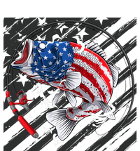 Largemouth Bass USA Flag Imprint T-Shirt