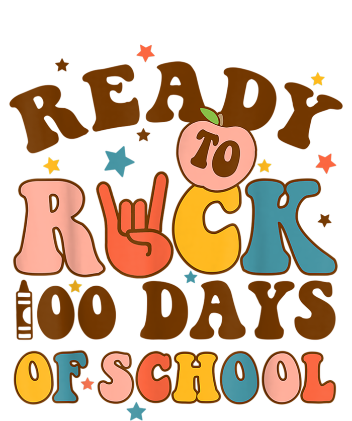 Ready To Rock 100 Days Of School Groovy Retro Smarter Funny Gift Tie-Dye Long Sleeve Shirt