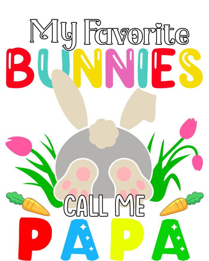 My Favorite Bunnies Call Me Papa Funny Easter Grand Dad Gift Kids Long Sleeve Shirt