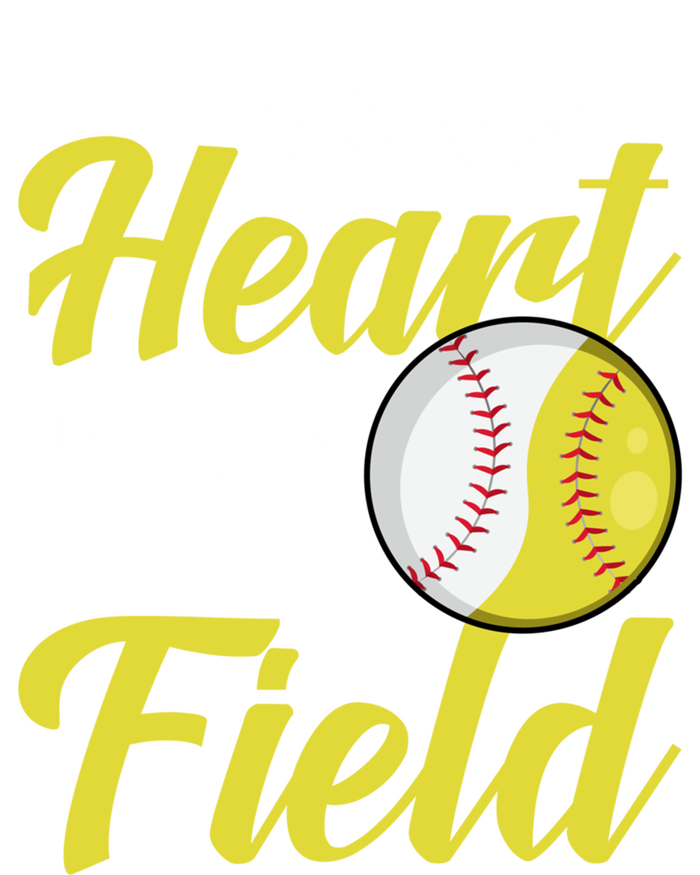 My Heart Is On That Field Baseball Softball Mom Wife Gift Premium T-Shirt