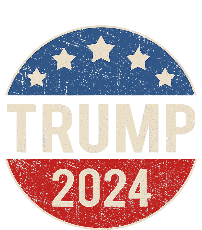 Trump 2024 Retro Campaign Button Re Elect President Trump T-Shirt