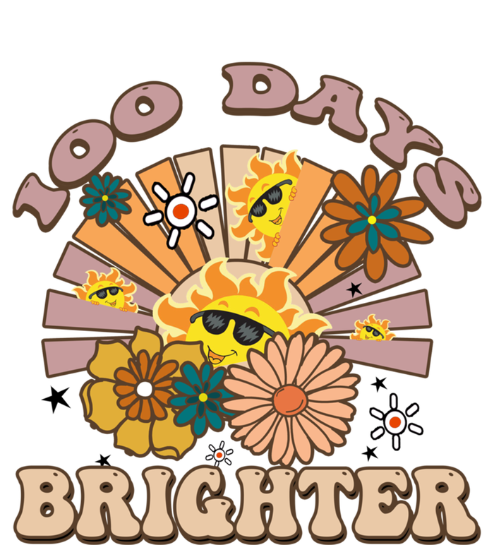 Retro Groovy Sunshine 100 Days Brighter Gift T-Shirt