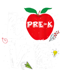 Love Pregiftk Apple Preschool Teachers Students Back To School Gift T-Shirt