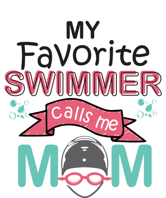 My Favorite Swimmer Calls Me Mom Swim Team Swimming Gift Cute Gift Tall Long Sleeve T-Shirt