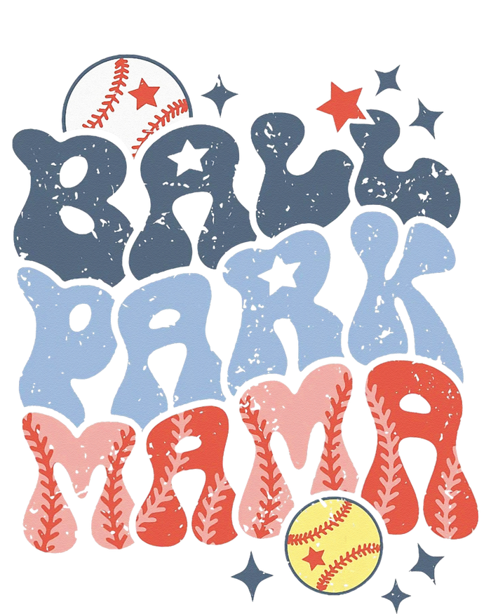 Ballpark Mama Baseball Mom Softball Mom Mothers Day Groovy Performance Fleece Hoodie