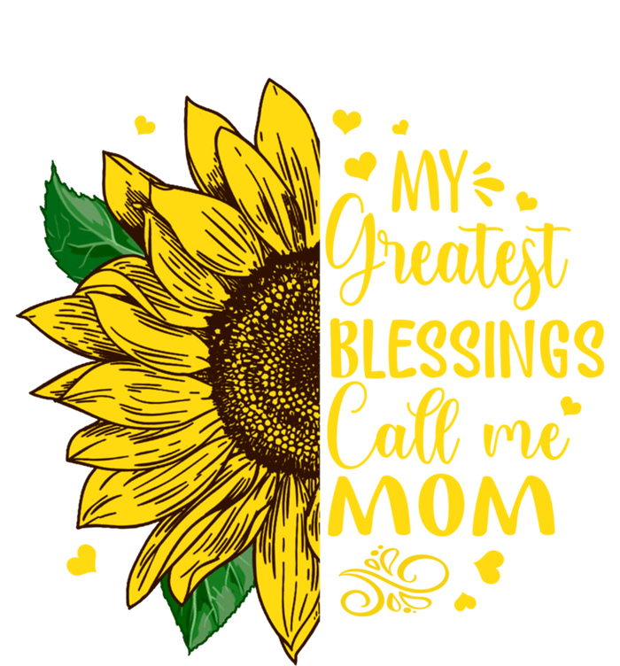 My Greatest Blessings Call Me Mom Sunflower Funny Gift Valucap Bio-Washed Visor