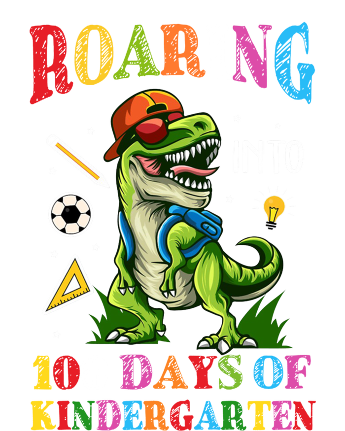 Roaring Into 100 Days Of Kindergarten Back To School Meaningful Gift T-Shirt