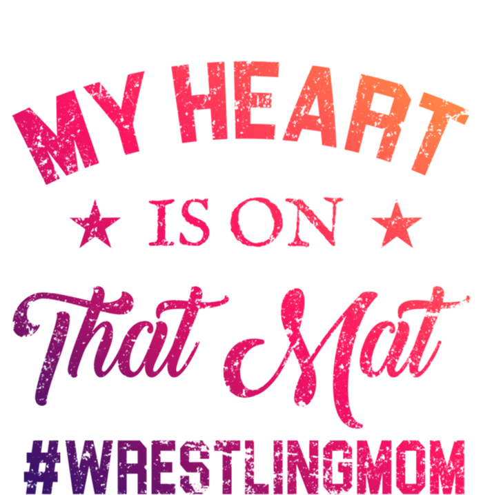 My Heart Is On That Mat Wrestling Mom Gift Zip Tote Bag