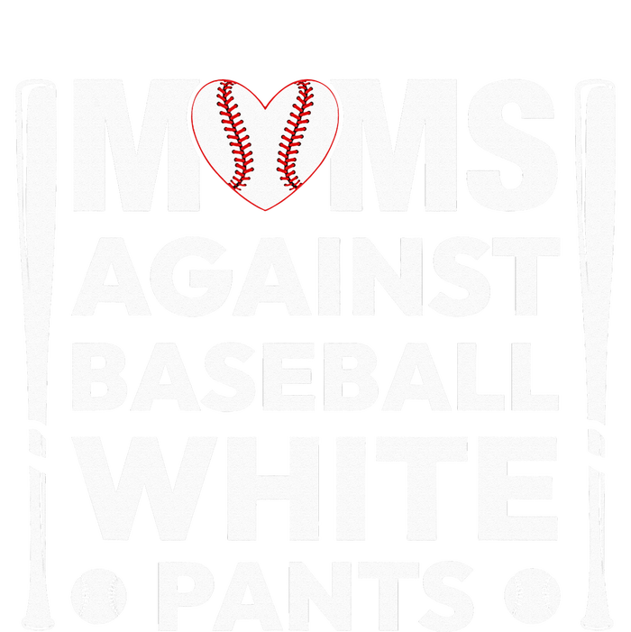 Moms Against White Baseball Pants Funny Groovy Baseball Mama T-Shirt