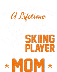 My Favorite Skiing Player Calls Me Mom Gift For Mother Mama Gift USA-Made Snowflake Beanie