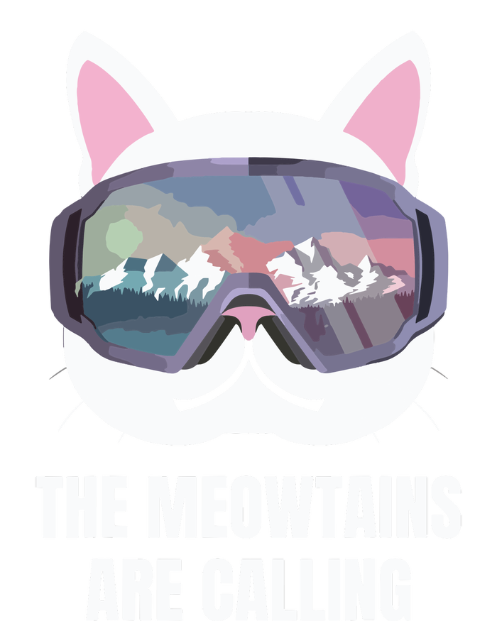 Ski Snowboard Goggles Funny The Meowtains Are Calling Gift Kids T-Shirt