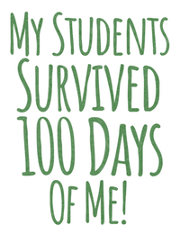 My Students Survived 100 Days Of Me Funny Teacher Cool Gift Women's Long Sleeve Flannel Pajama Set 