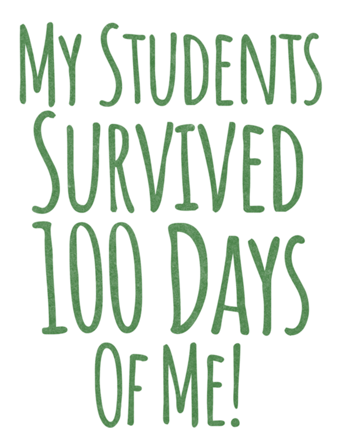 My Students Survived 100 Days Of Me Funny Teacher Cool Gift Women's Long Sleeve Flannel Pajama Set 