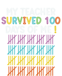 My Teacher Survived 100 Days Of Me Funny 100th Day Of School Gift Infant Baby Jersey Bodysuit