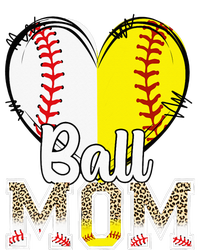 Ball Mom Heart Baseball Softball  Gifts Tie-Dye Long Sleeve Shirt