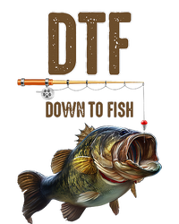 DTF Down To Fishing Adult Humor Funny Fisherman Sustainable Bucket Hat