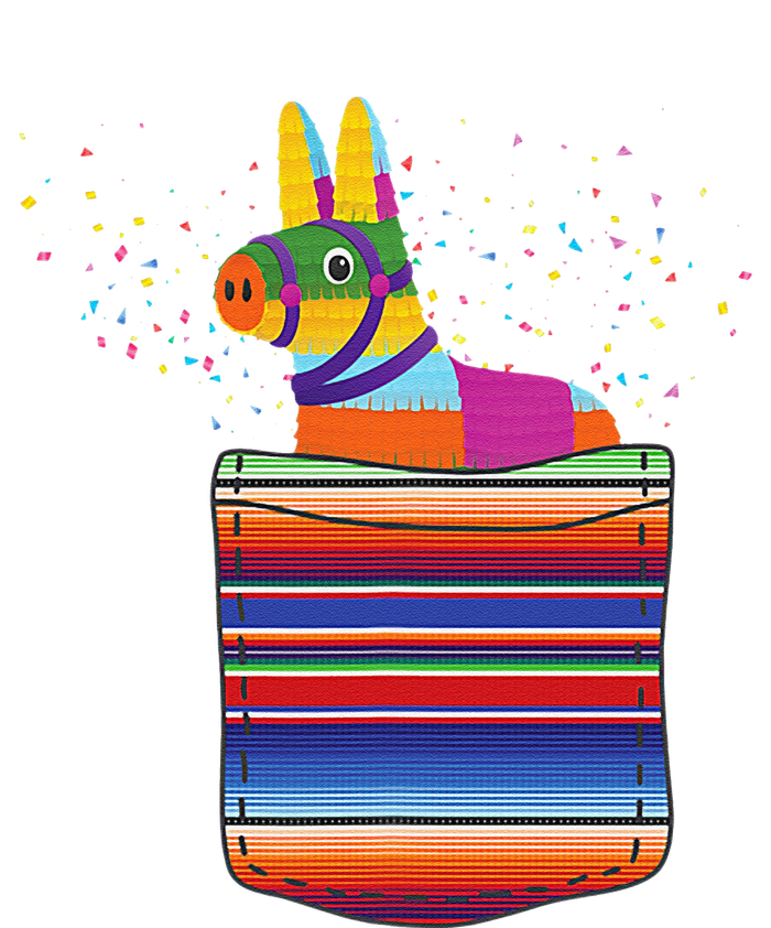 Serape Pocket Pinata Mexican Fiesta (Not An Actual Pocket) T-Shirt