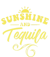 SUNSHINE & TEQUILA Funny Positive Vibe Message Cinco De Mayo T-Shirt