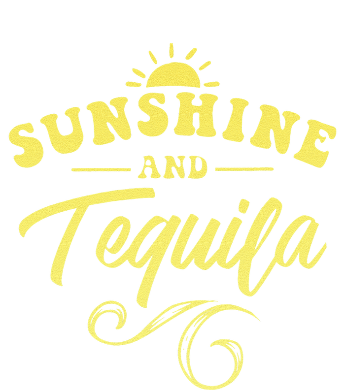 SUNSHINE & TEQUILA Funny Positive Vibe Message Cinco De Mayo T-Shirt