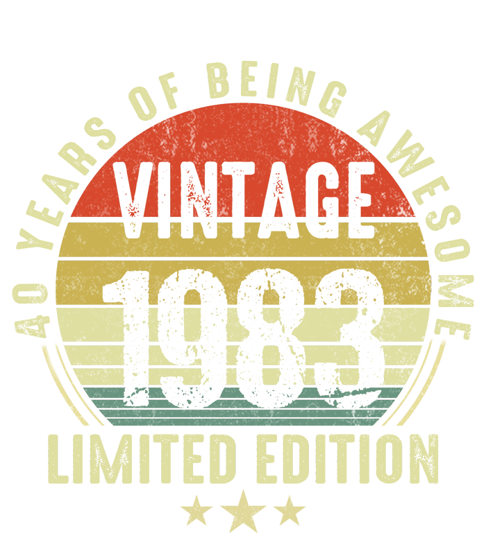 40 Year Old Vintage 1983 Limited Edition 40th Birthday Gift Ideas T-Shirt