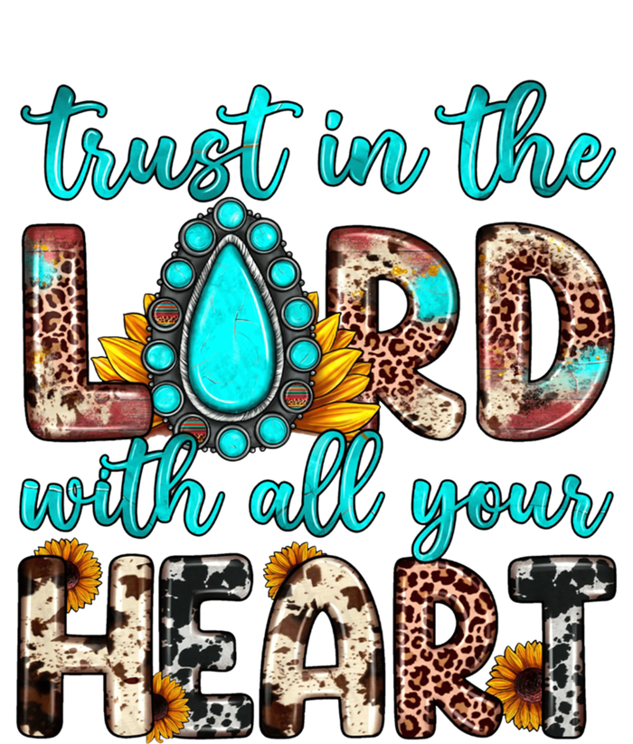 Leopard Gemstone Trust In The Lord With All Heart Christian Gift T-Shirt