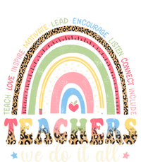 Leopard Rainbow Teachers Back To School Teach Love Inspire Meaningful Gift Premium Hoodie